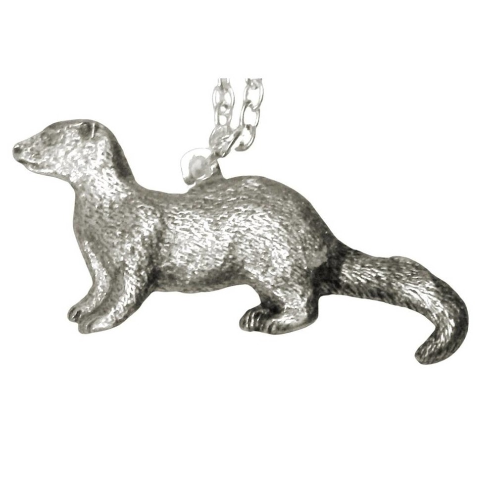 Wildlife pewter mink necklace 403